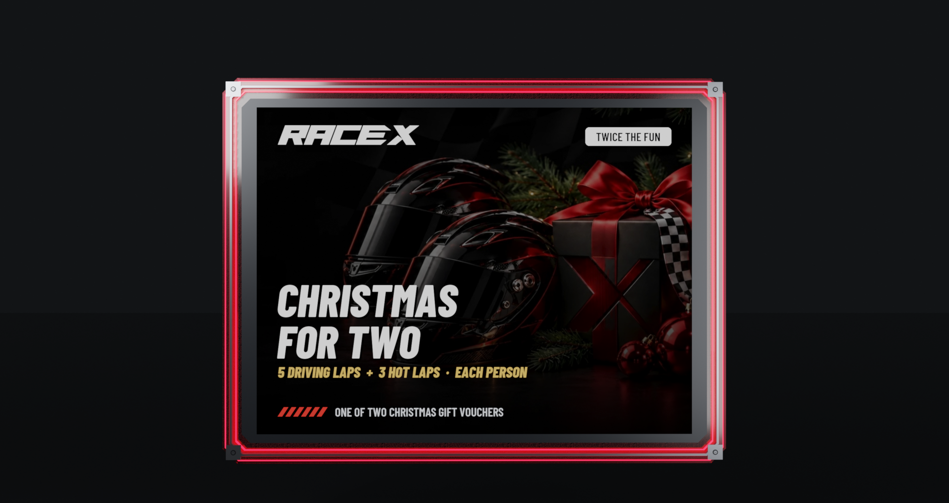 Race X Christmas for Two Christmas gift voucher